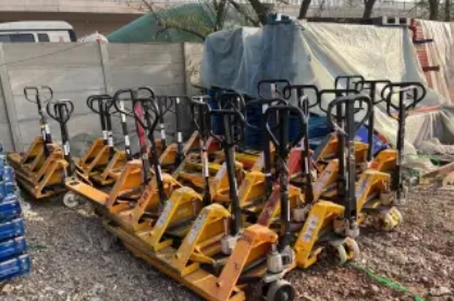 高价回收货架、地牛、叉车